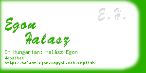 egon halasz business card