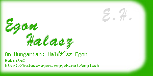 egon halasz business card